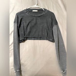 Altar’d State cropped long sleeve tee, size S, navy